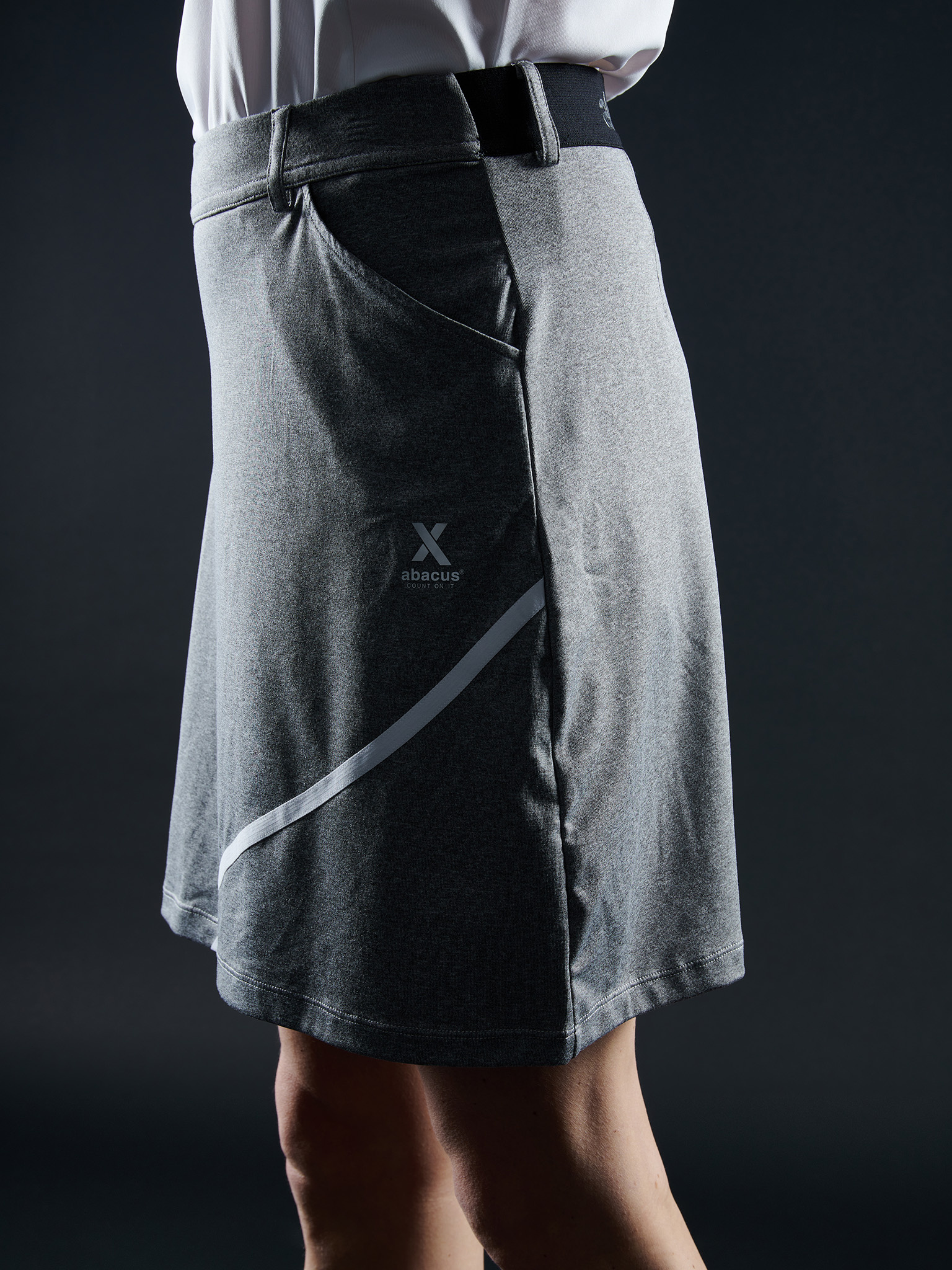 Lds Albatross 37.5 skort 45cm - greymelange