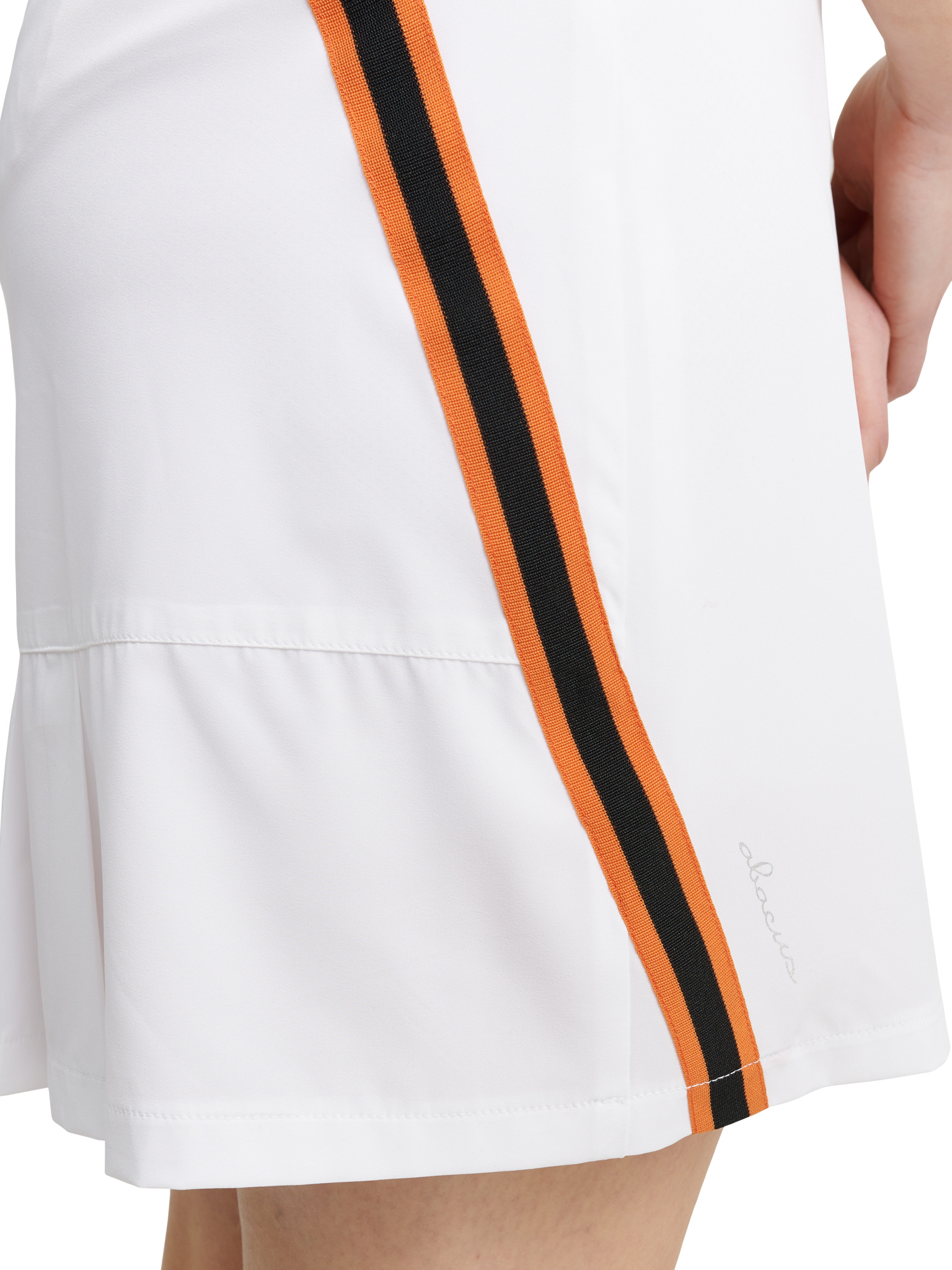 Lds Brook stripe skort 45cm - white/black