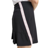 Lds Brook stripe skort 50cm - black/begonia Lds Brook stripe skort 50cm - black/begonia