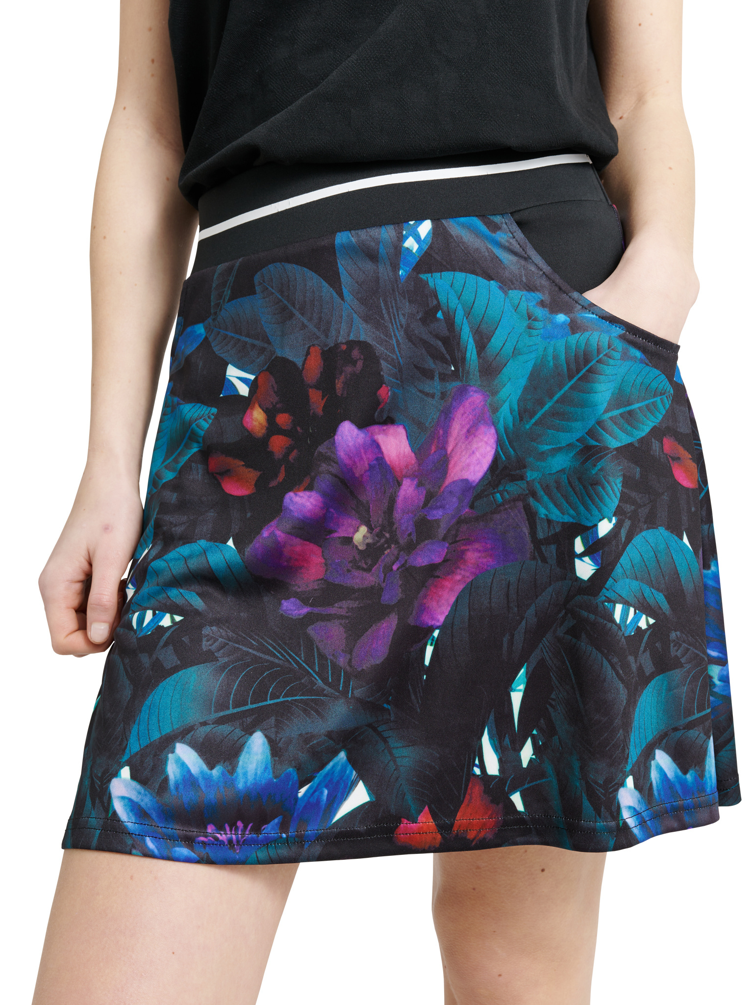 Lds Juliet skort 45cm - flower