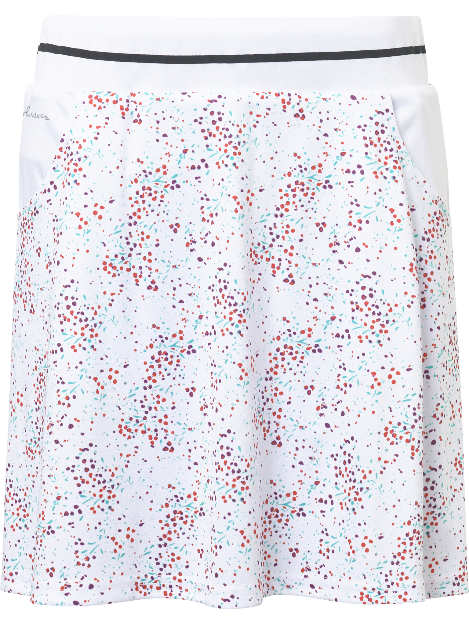 Lds Juliet skort 45cm - white floral