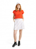 Lds Juliet skort 45cm - white floral Lds Juliet skort 45cm - white floral