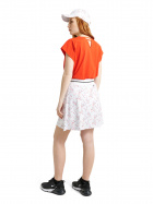Lds Juliet skort 45cm - white floral Lds Juliet skort 45cm - white floral
