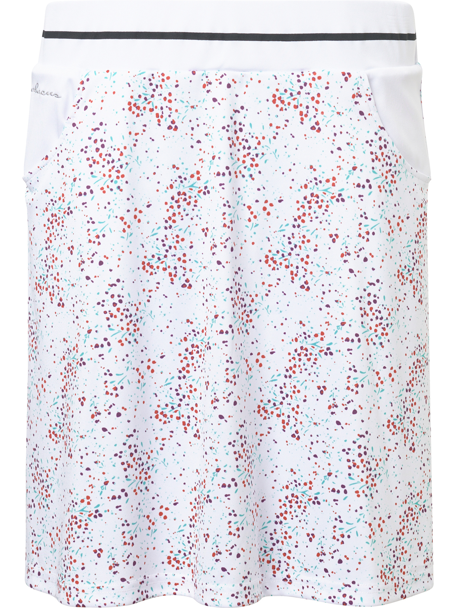 Lds Juliet skort 50cm - white floral