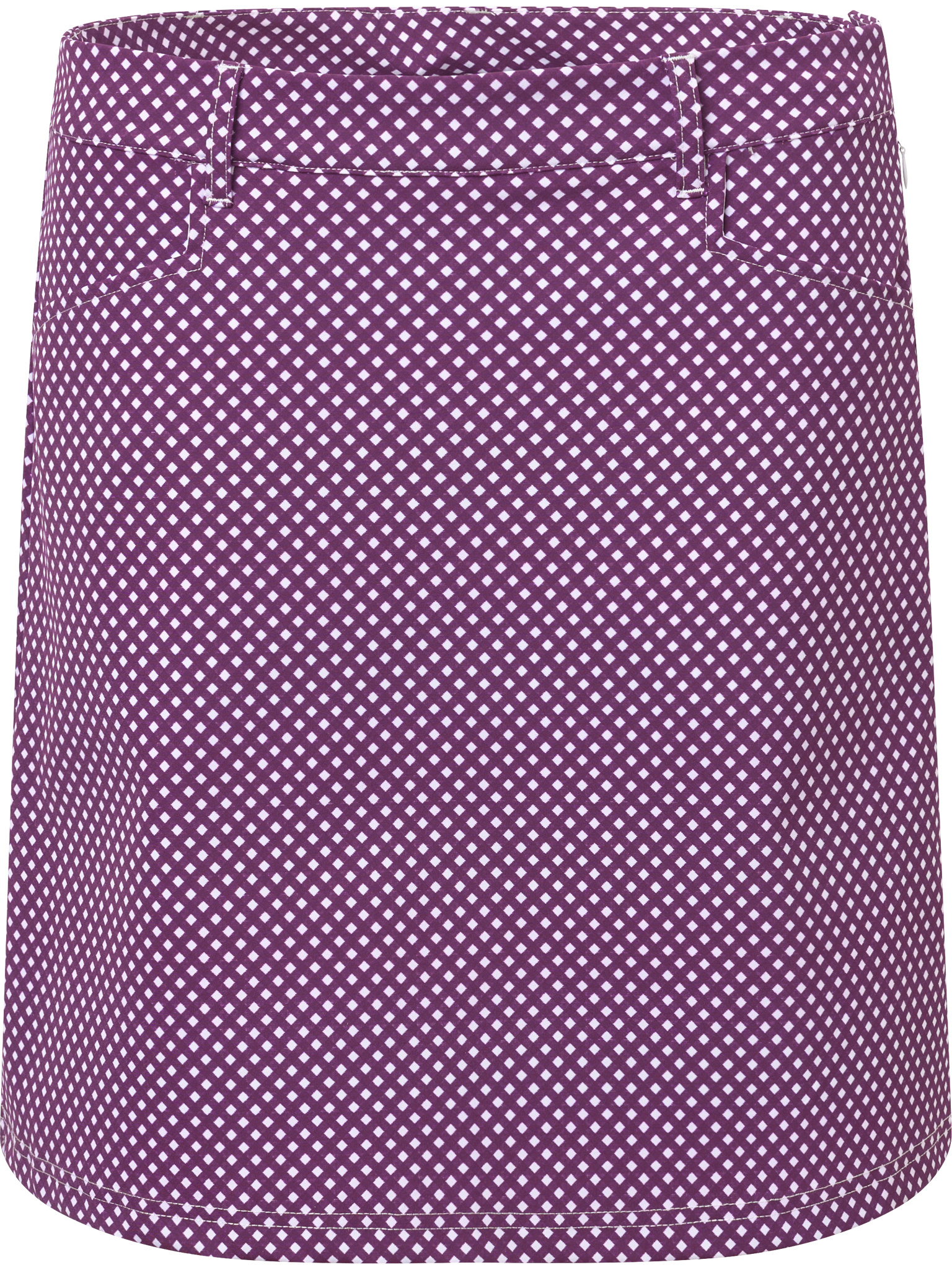 Lds Merion skort 45cm - violet check