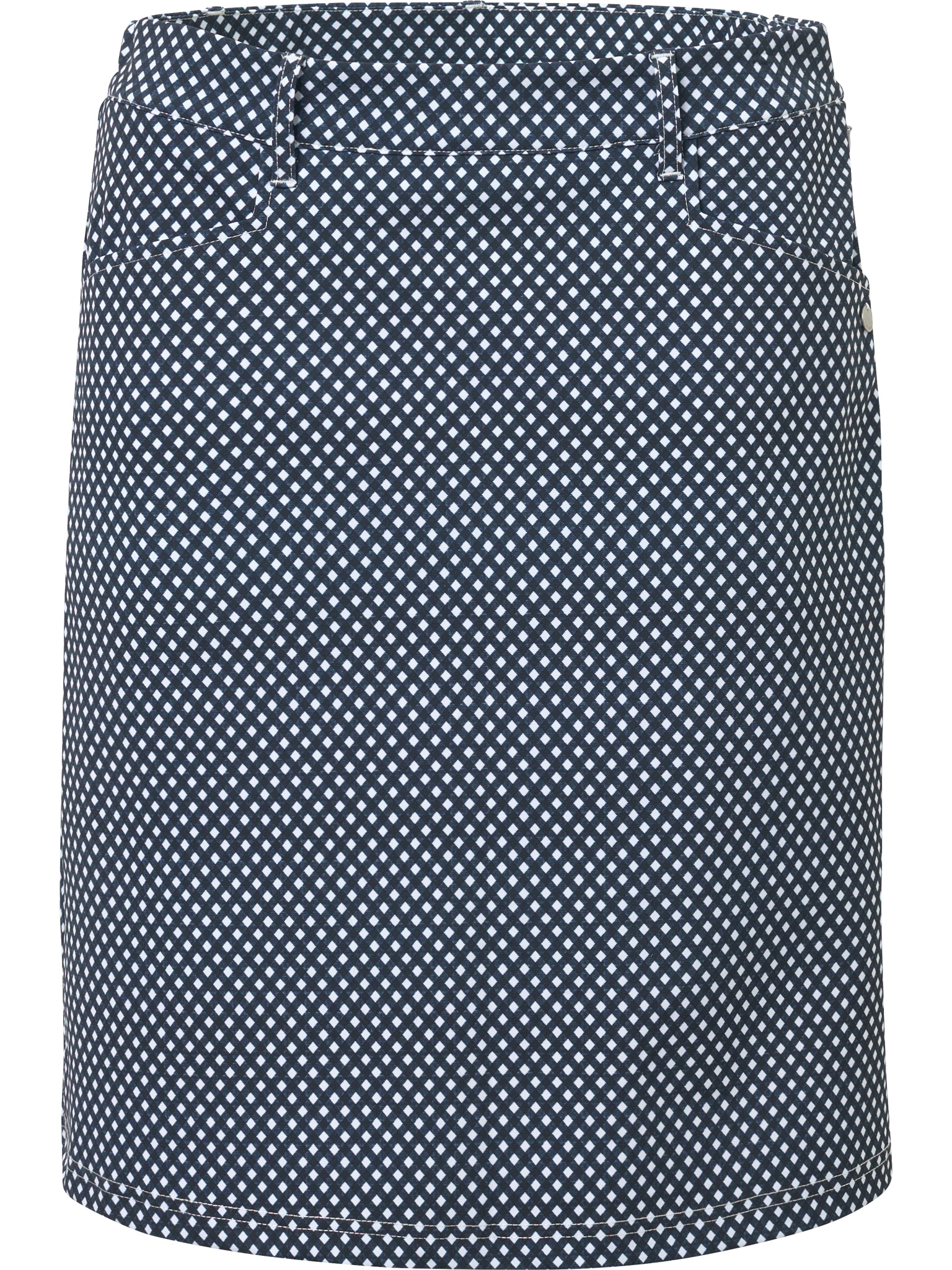 Lds Merion skort 50cm - navy check