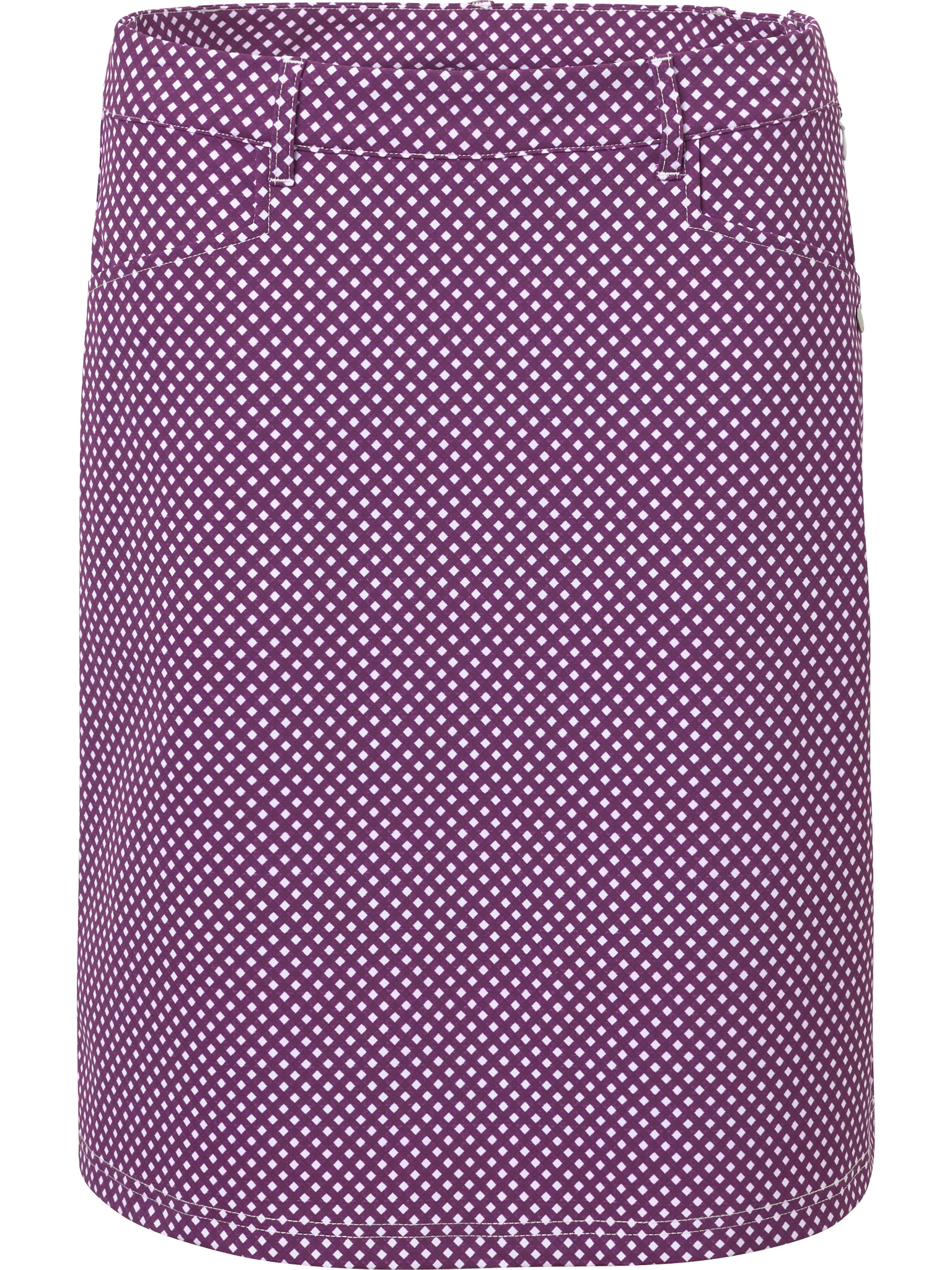 Lds Merion skort 50cm - violet check