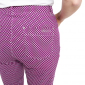 Lds Merion 7/8 trousers - violet check