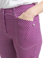 Lds Merion 7/8 trousers - violet check Lds Merion 7/8 trousers - violet check