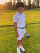 Jr Cray drycool polo - white Jr Cray drycool polo - white