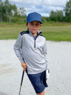 Jr Sunningdale halfzip fleece - lt.grey/black Jr Sunningdale halfzip fleece - lt.grey/black