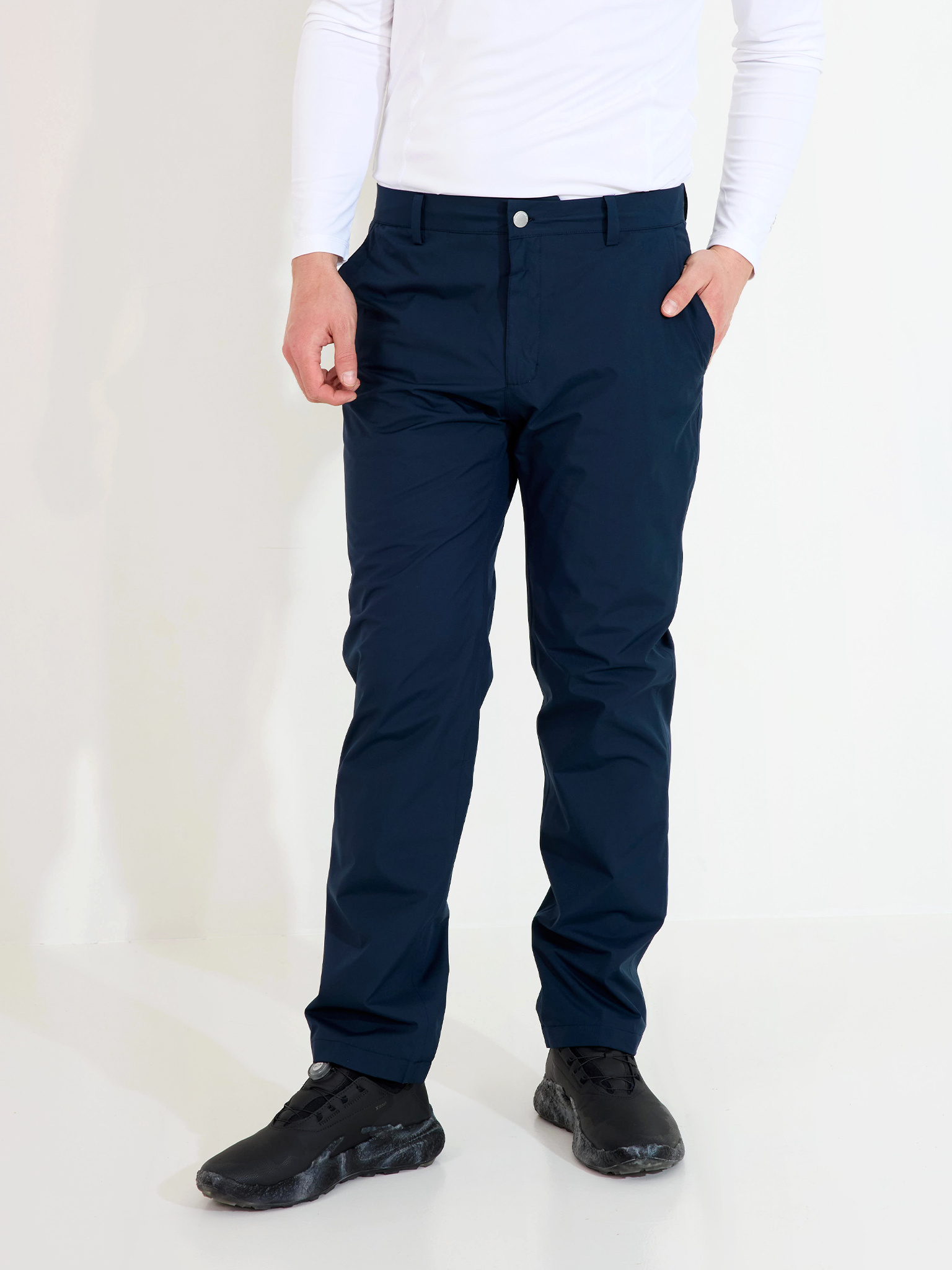 Mens Links warm waterproof trousers - navy