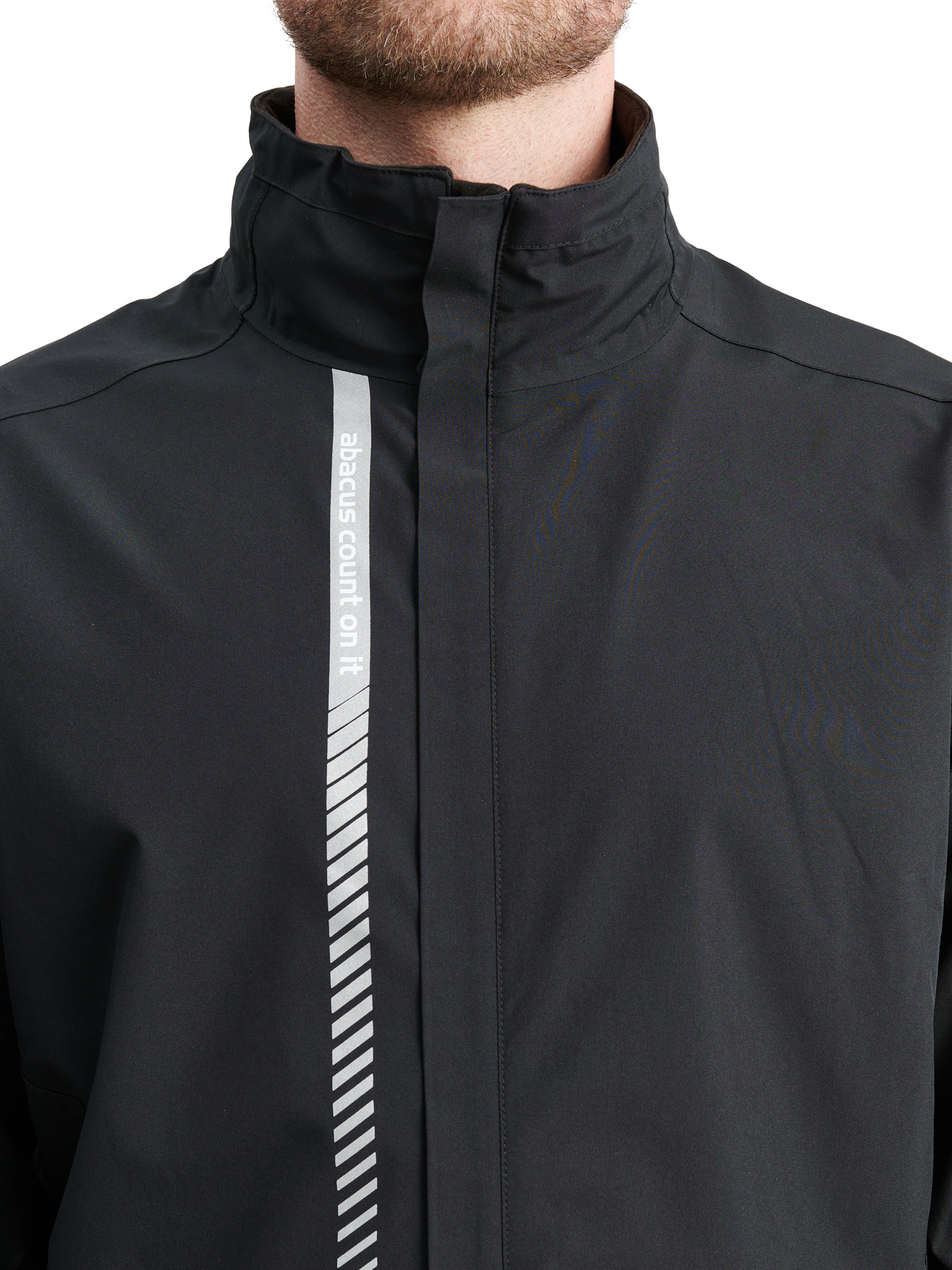 Mens Links stretch rainjacket - black
