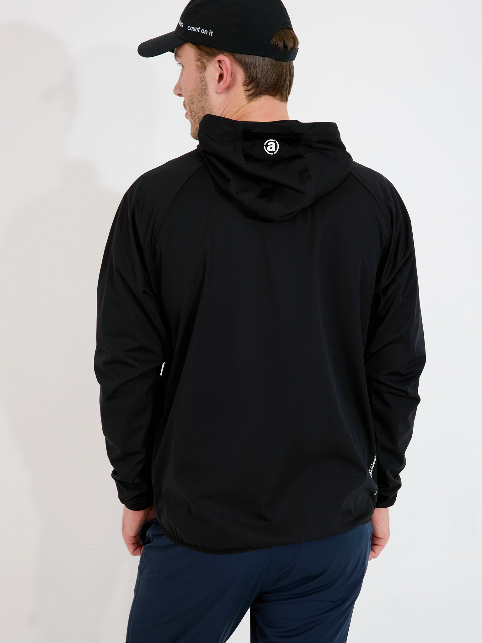 Mens Bounce waterproof hoodie - black