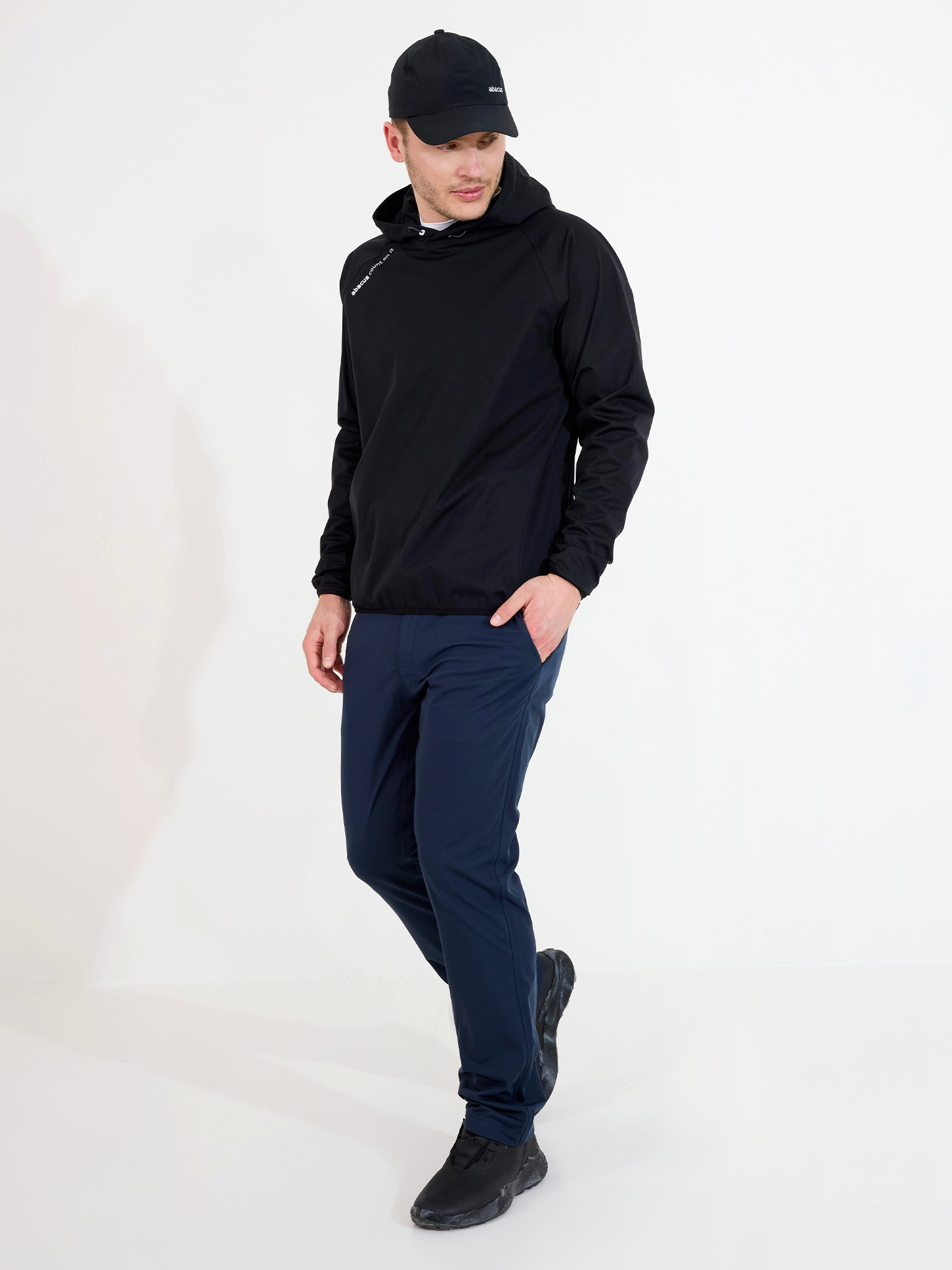Mens Bounce waterproof hoodie - black