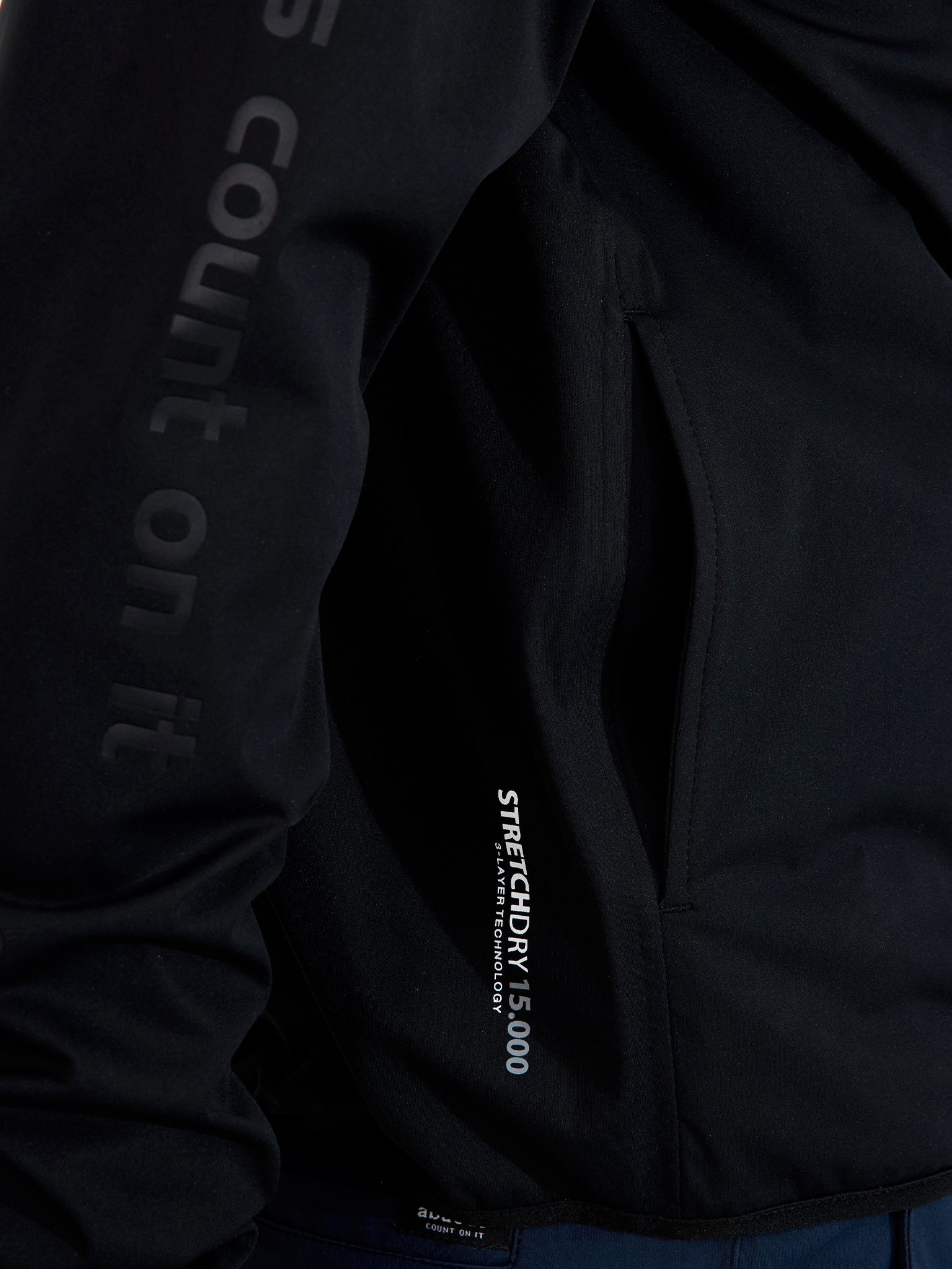 Mens Bounce waterproof hoodie - black