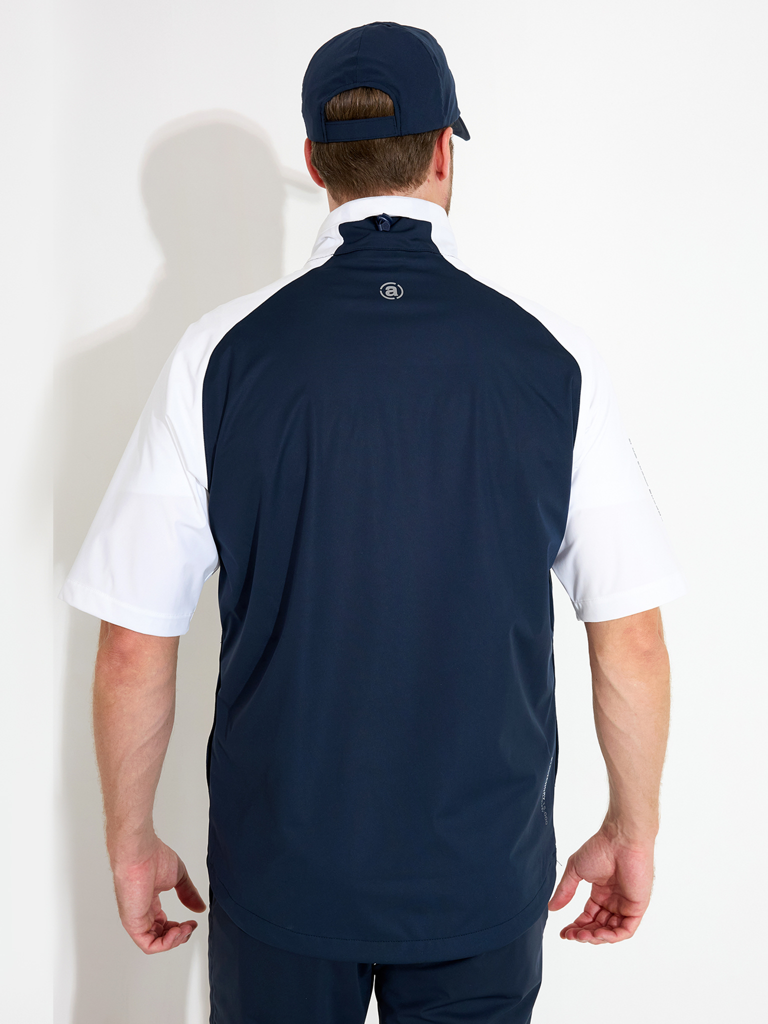 Mens Bounce rainshirt - navy/white
