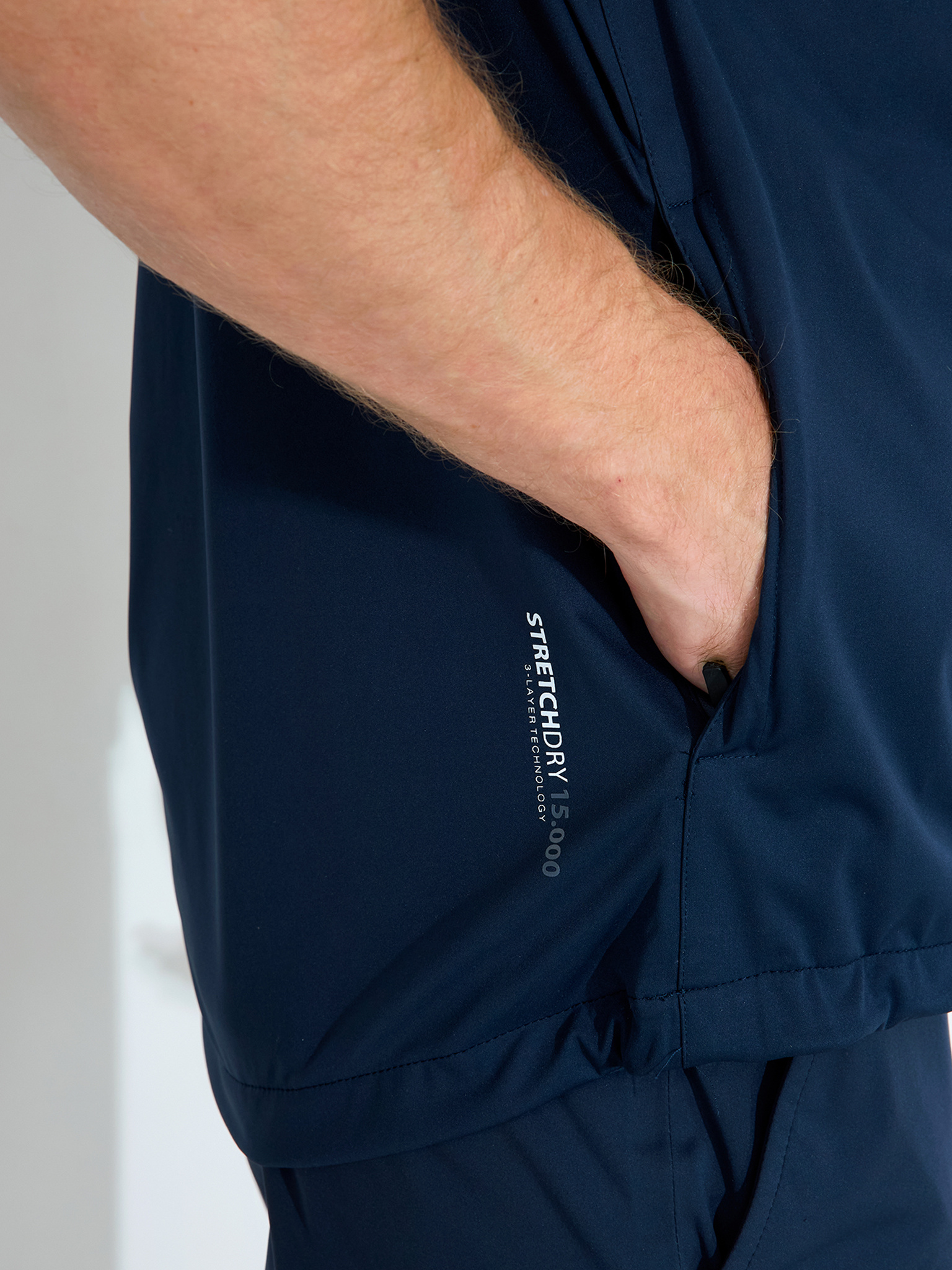 Mens Bounce rainshirt - navy/white