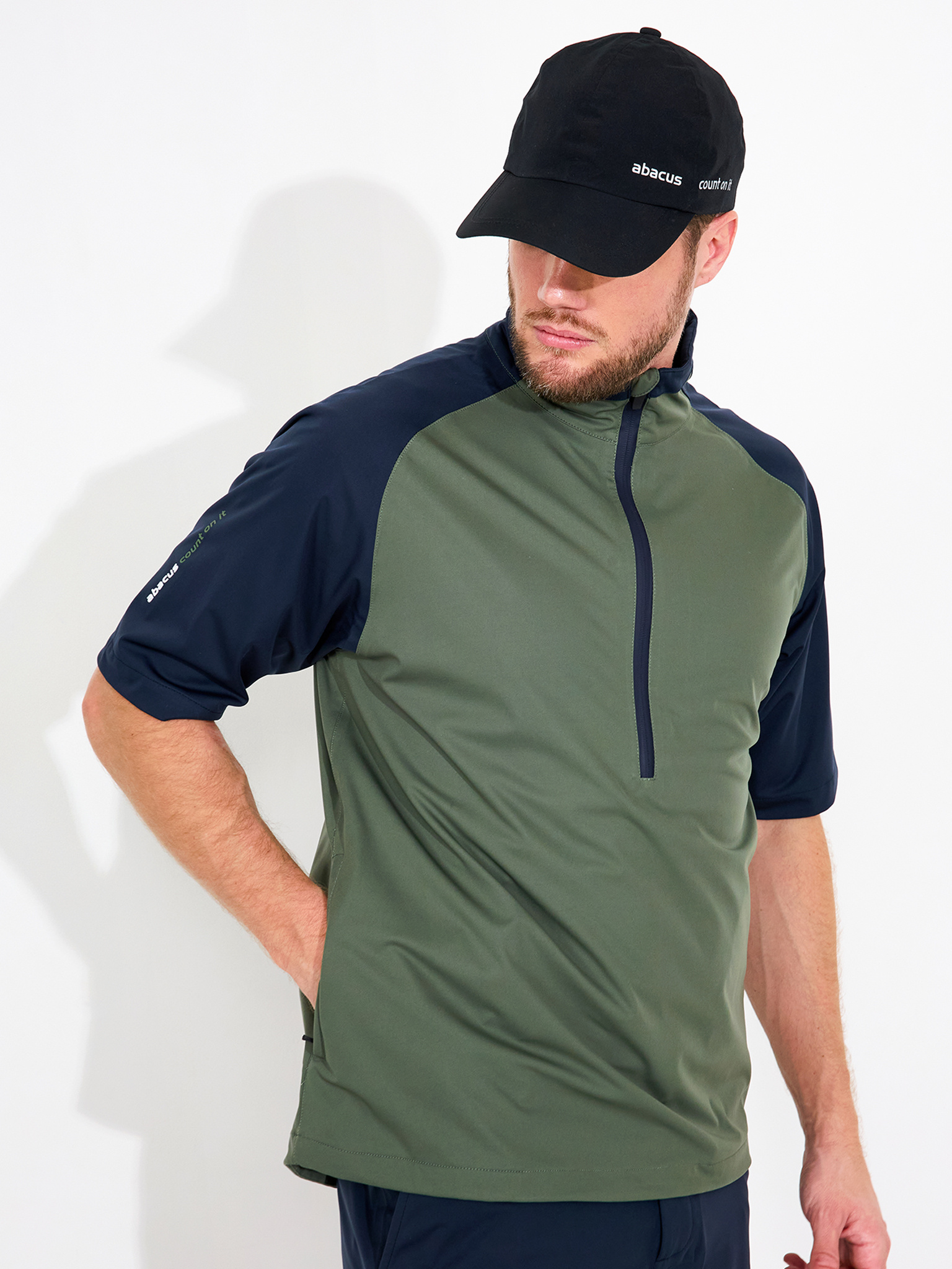 Mens Bounce rainshirt - forest