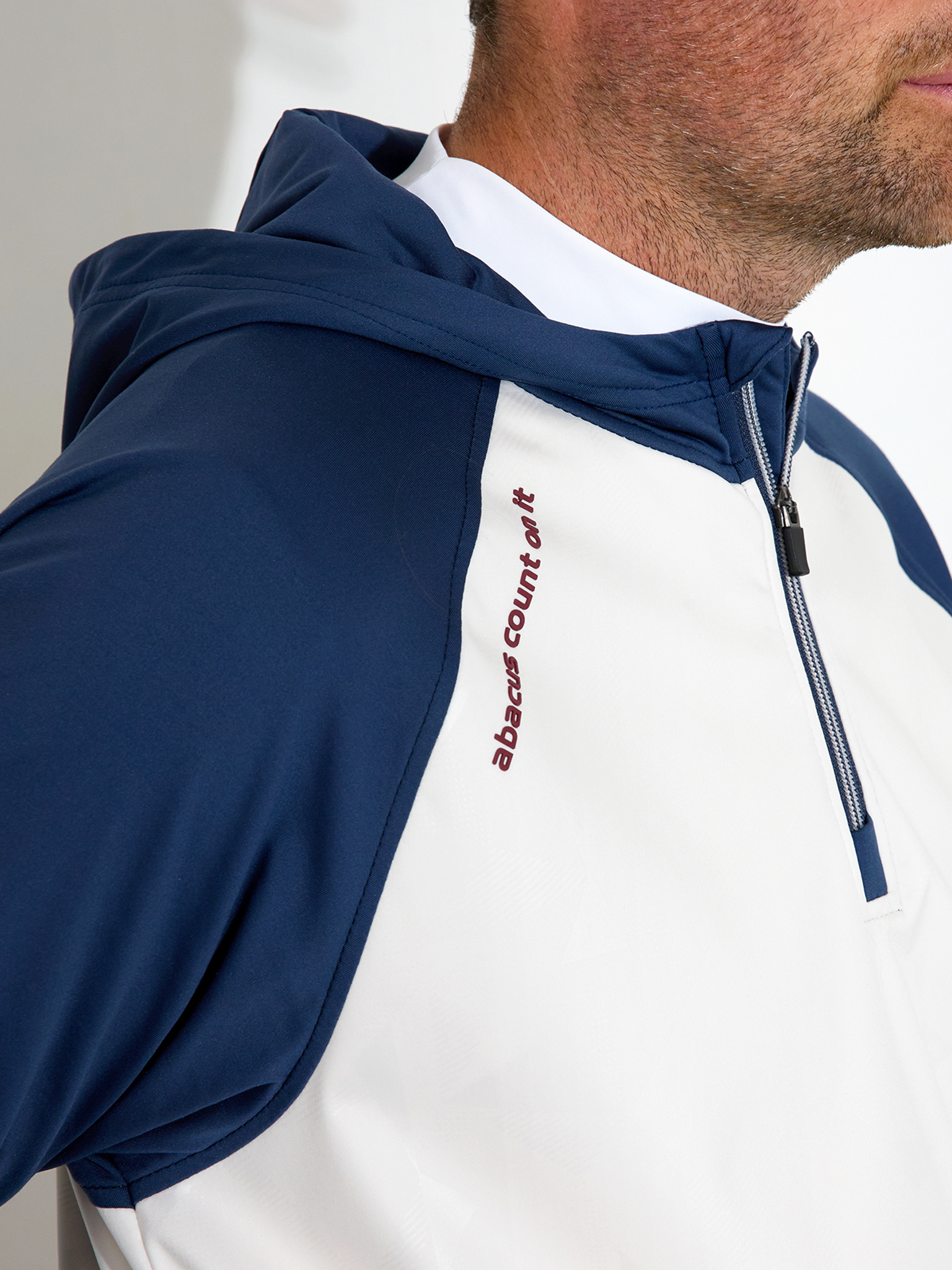 Mens Kingsbarns hybrid hoodie - steelblue