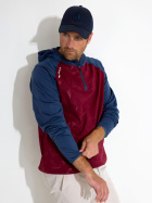 Mens Kingsbarns hybrid hoodie - cranberry Mens Kingsbarns hybrid hoodie - cranberry