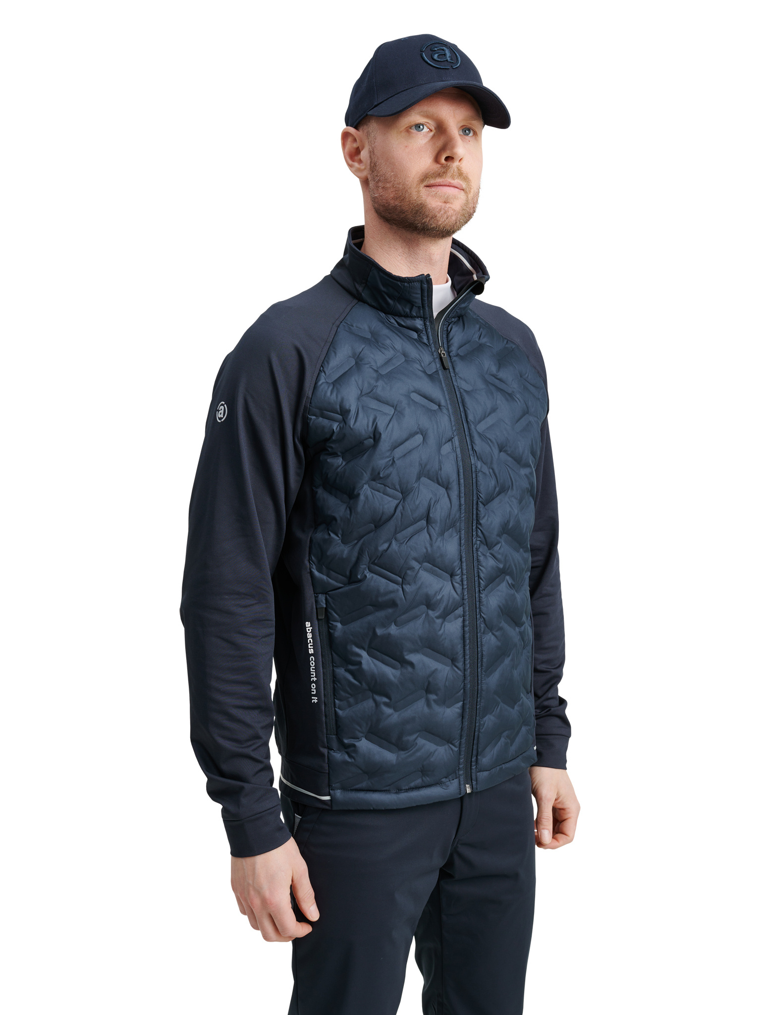 Mens Grove hybrid jacket - navy/lt.grey