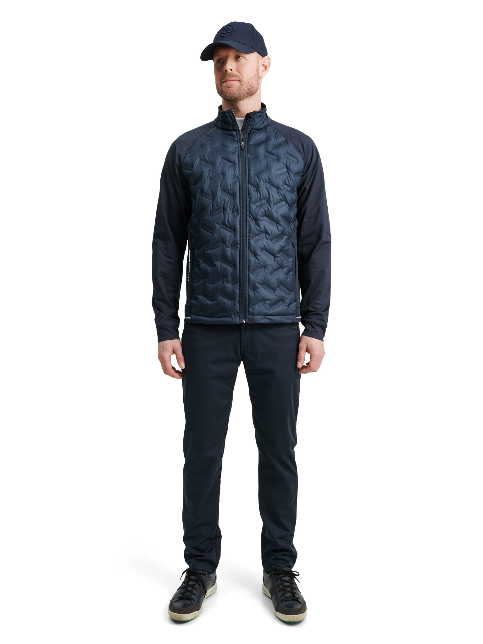 Mens Grove hybrid jacket - navy/lt.grey