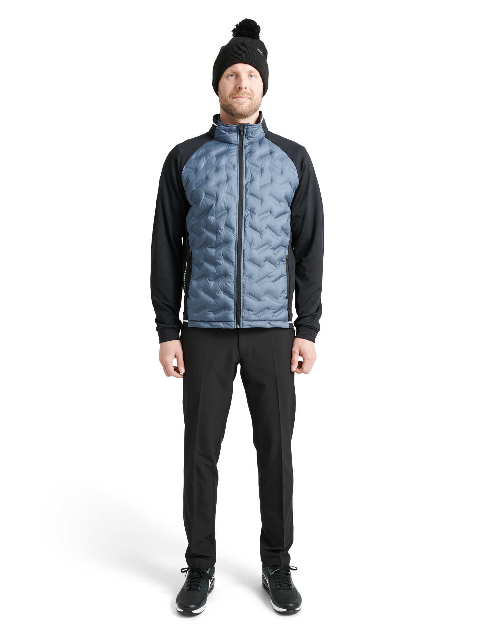 Mens Grove hybrid jacket - dusty blue