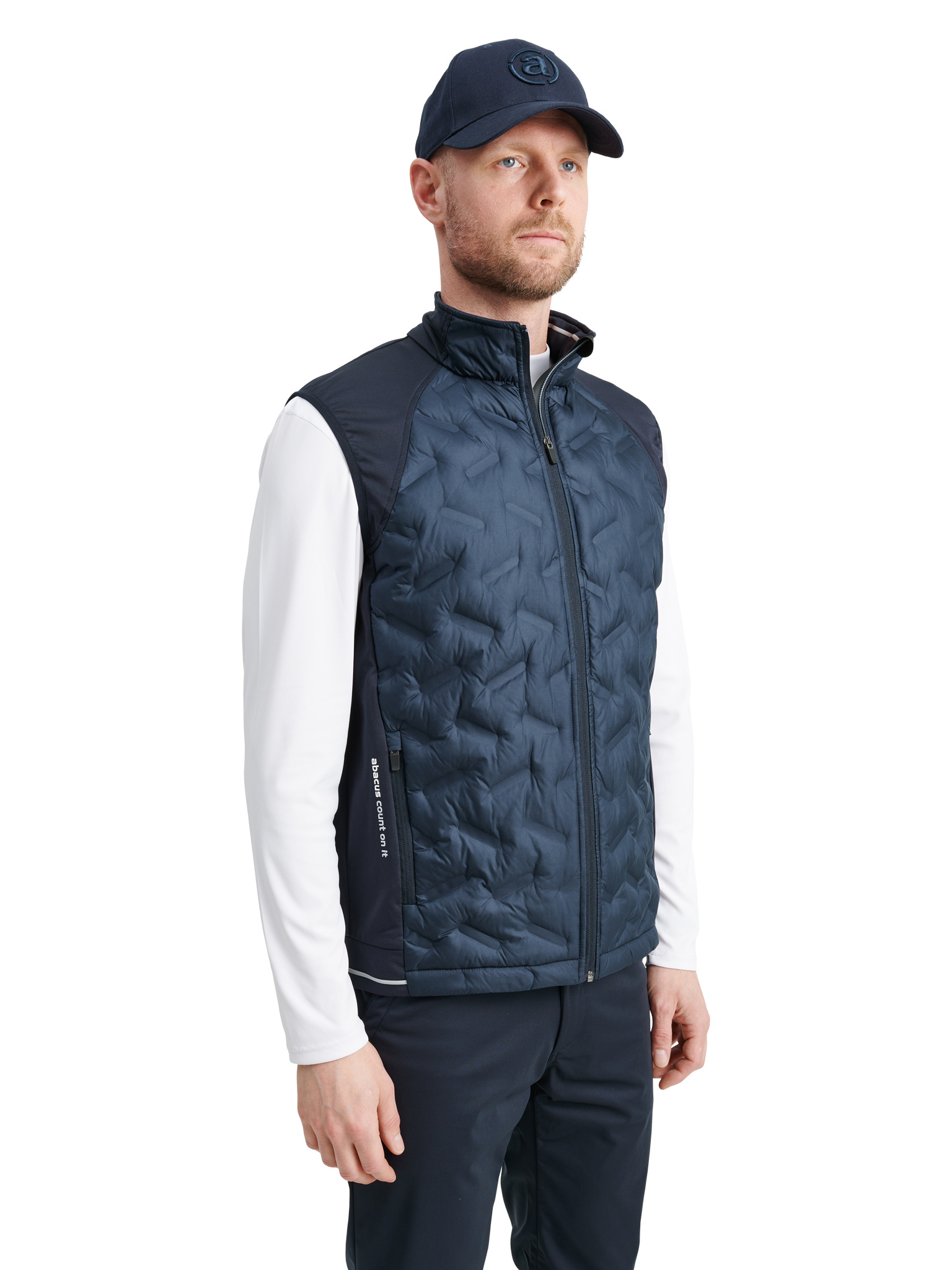 Mens Grove hybrid vest - navy/lt.grey