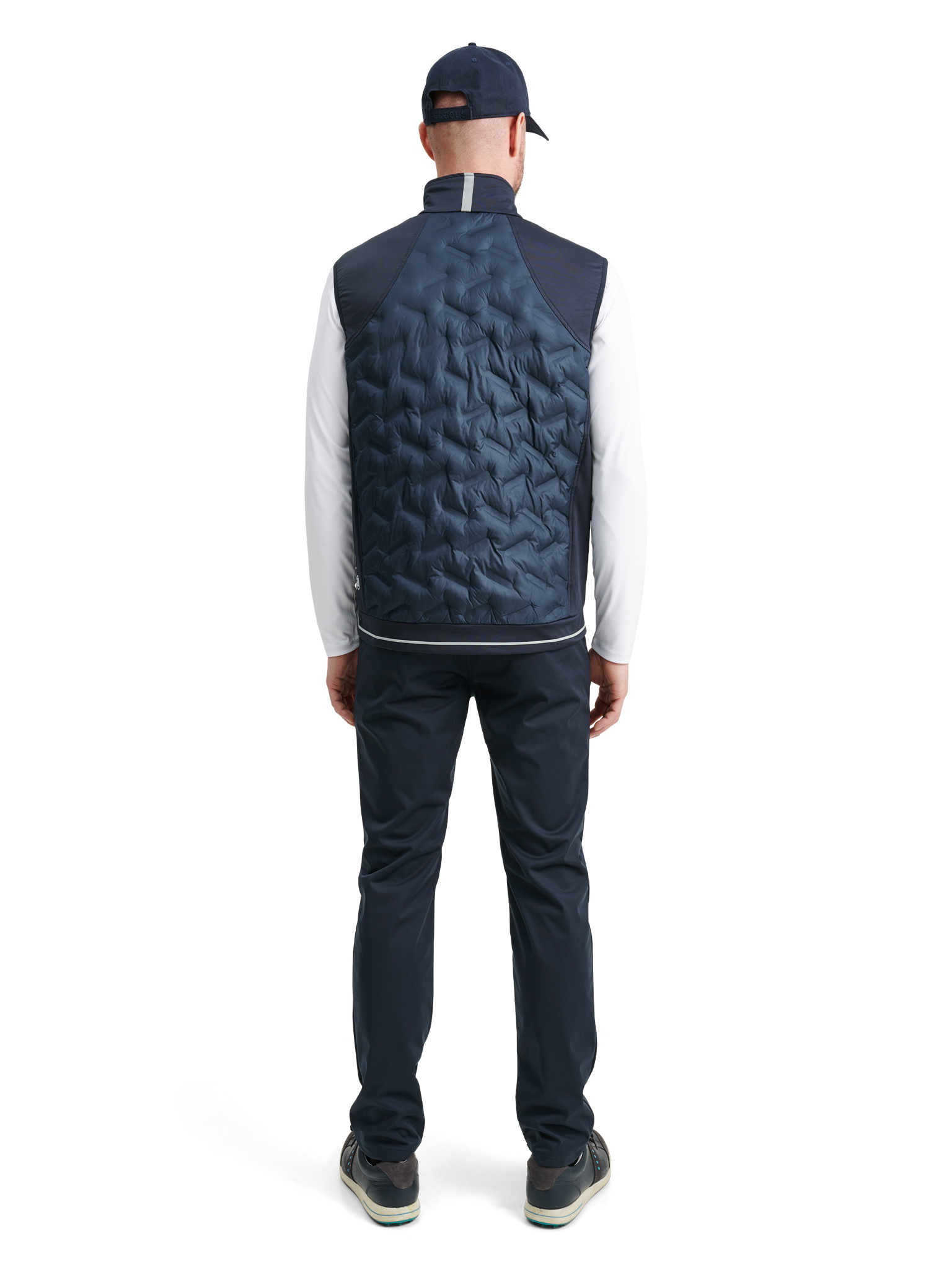 Mens Grove hybrid vest - navy/lt.grey