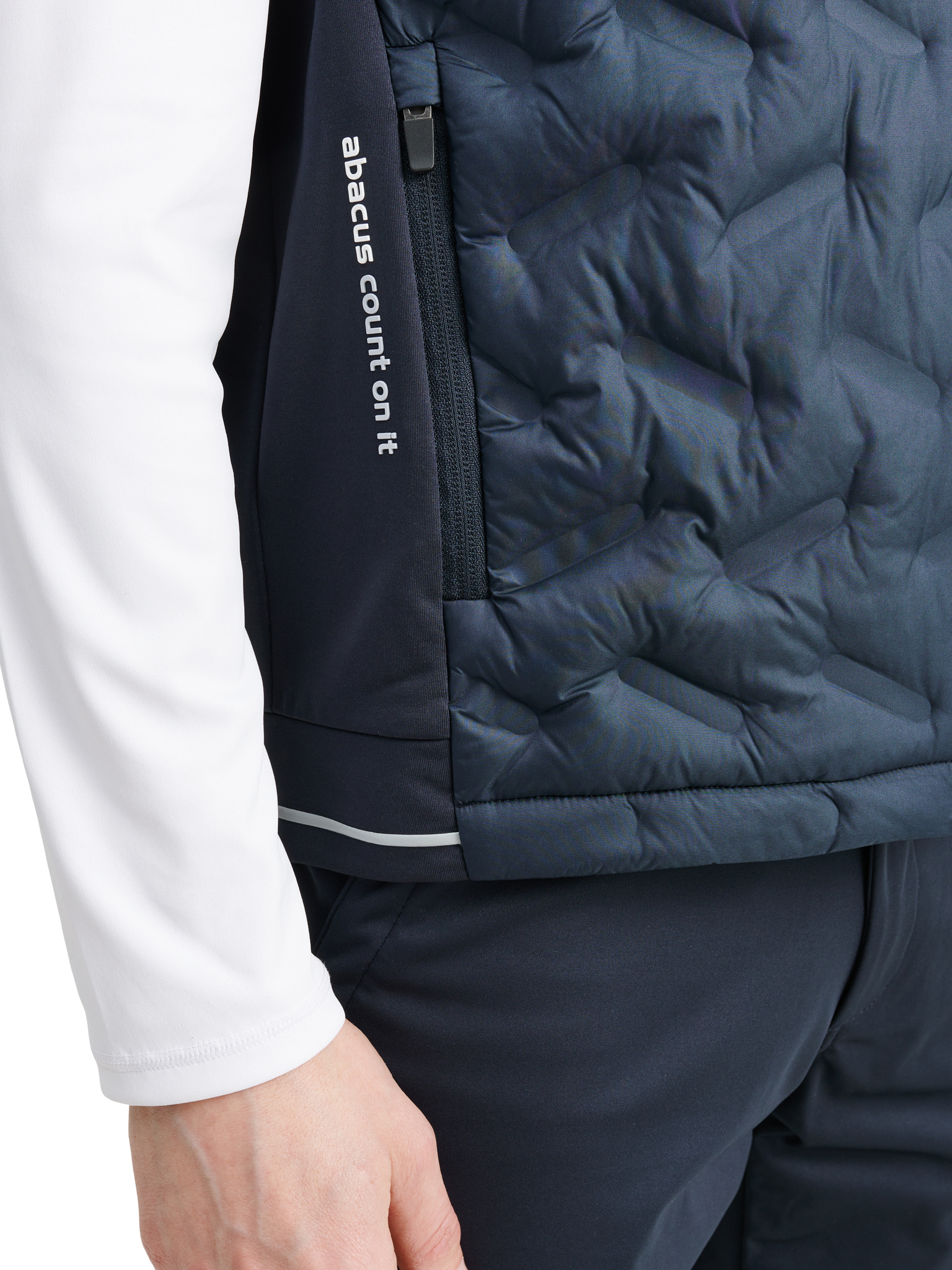 Mens Grove hybrid vest - navy/lt.grey