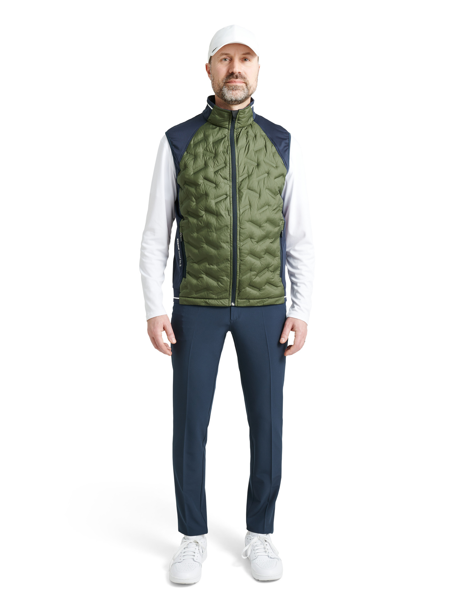 Mens Grove hybrid vest - forest