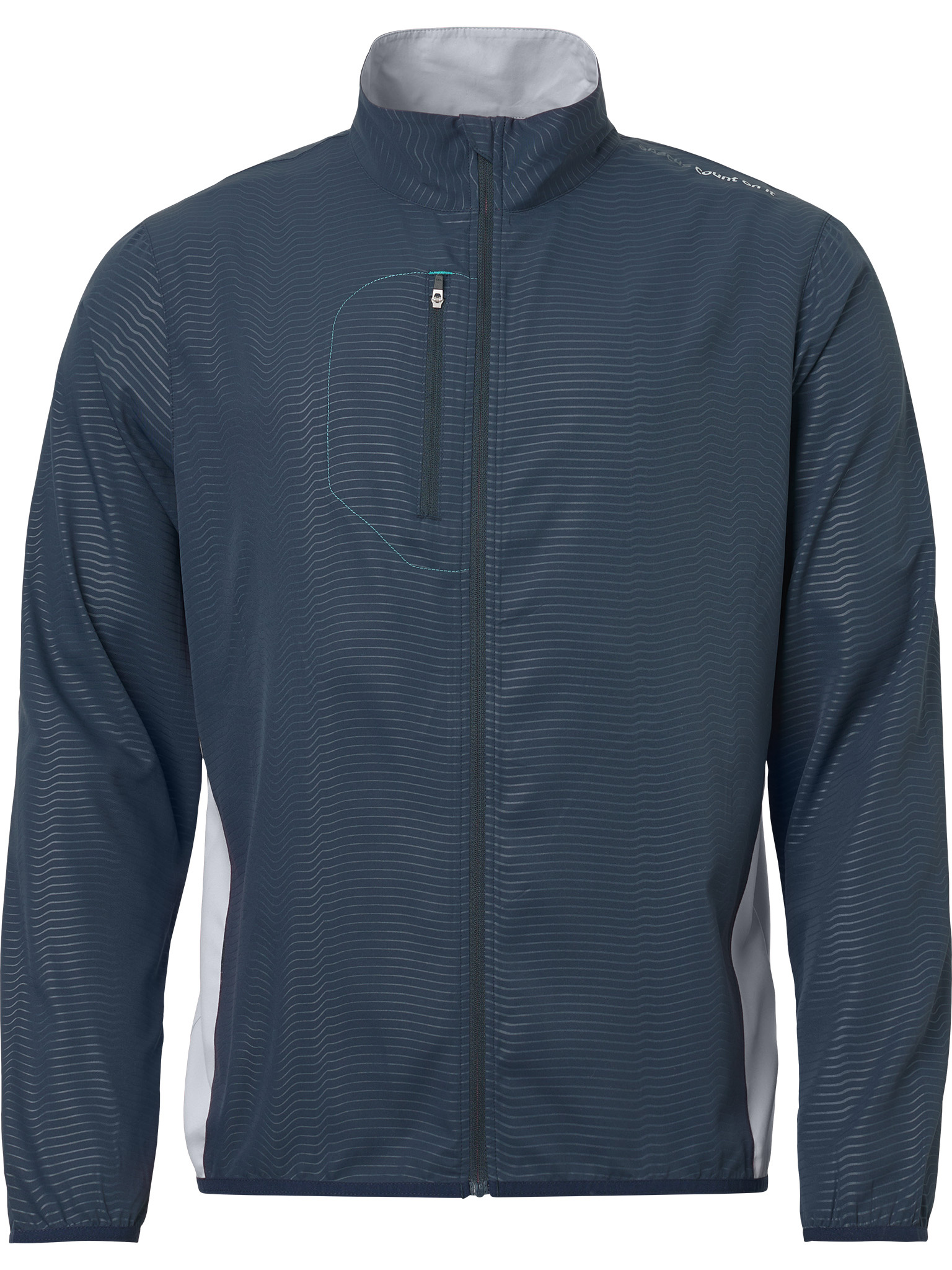 Mens Lanark stretch windjacket - navy/lt.grey
