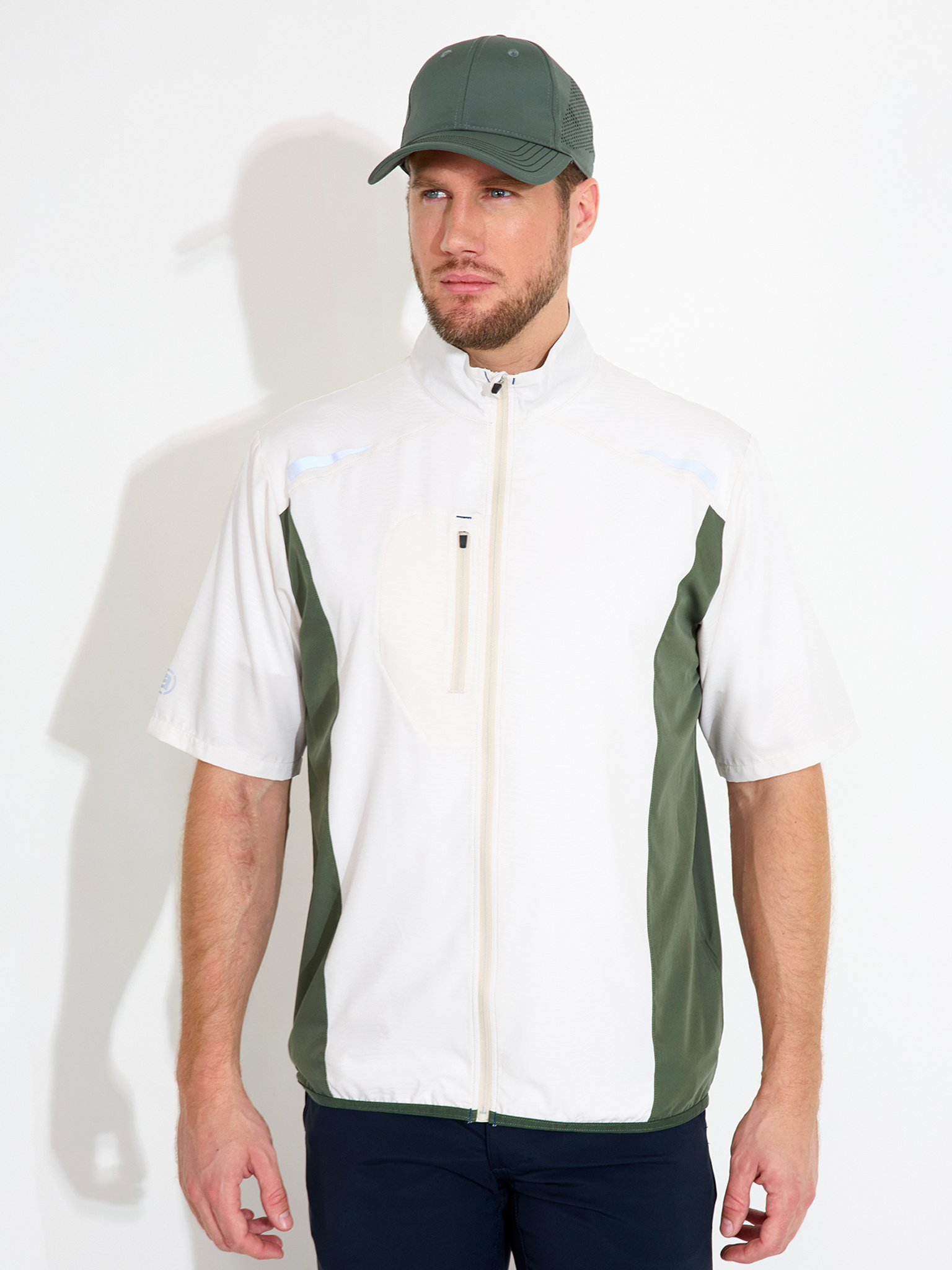 Mens Lanark stretch windshirt - clam