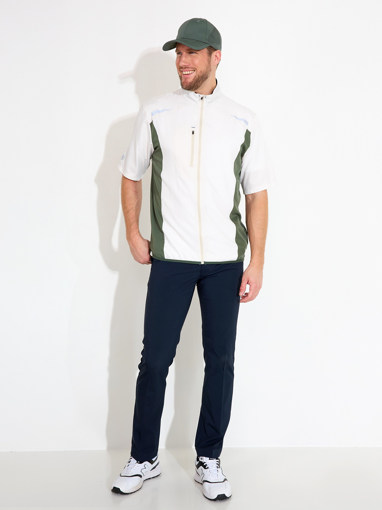 Mens Lanark stretch windshirt - clam