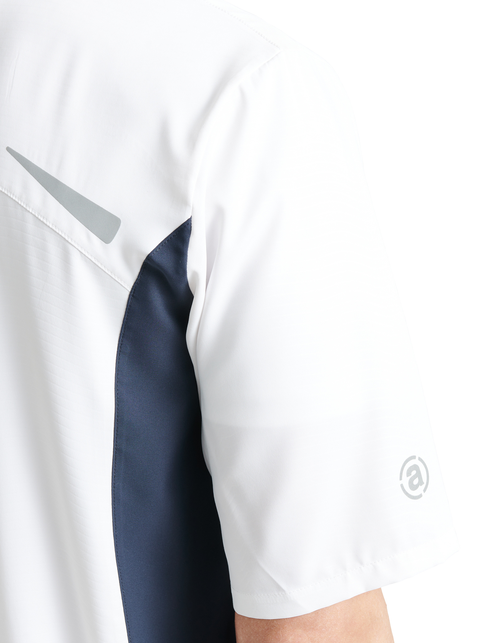 Mens Lanark stretch windshirt - white/navy