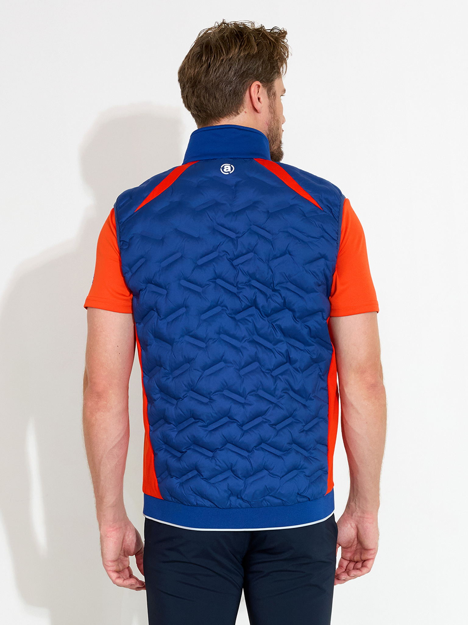 Mens Portrush hybrid vest - lobster