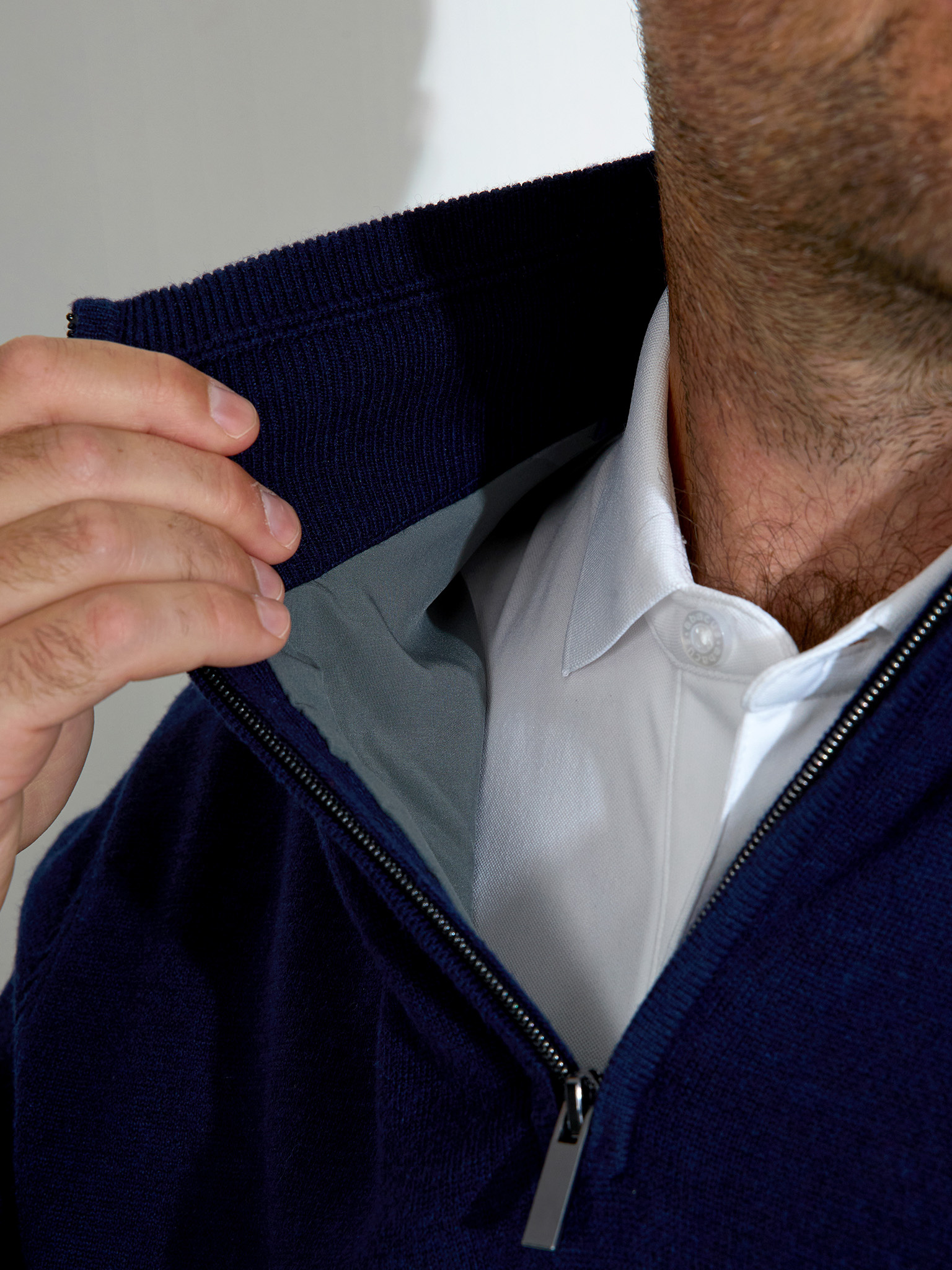 Mens Liffin knitted windstopper - navy