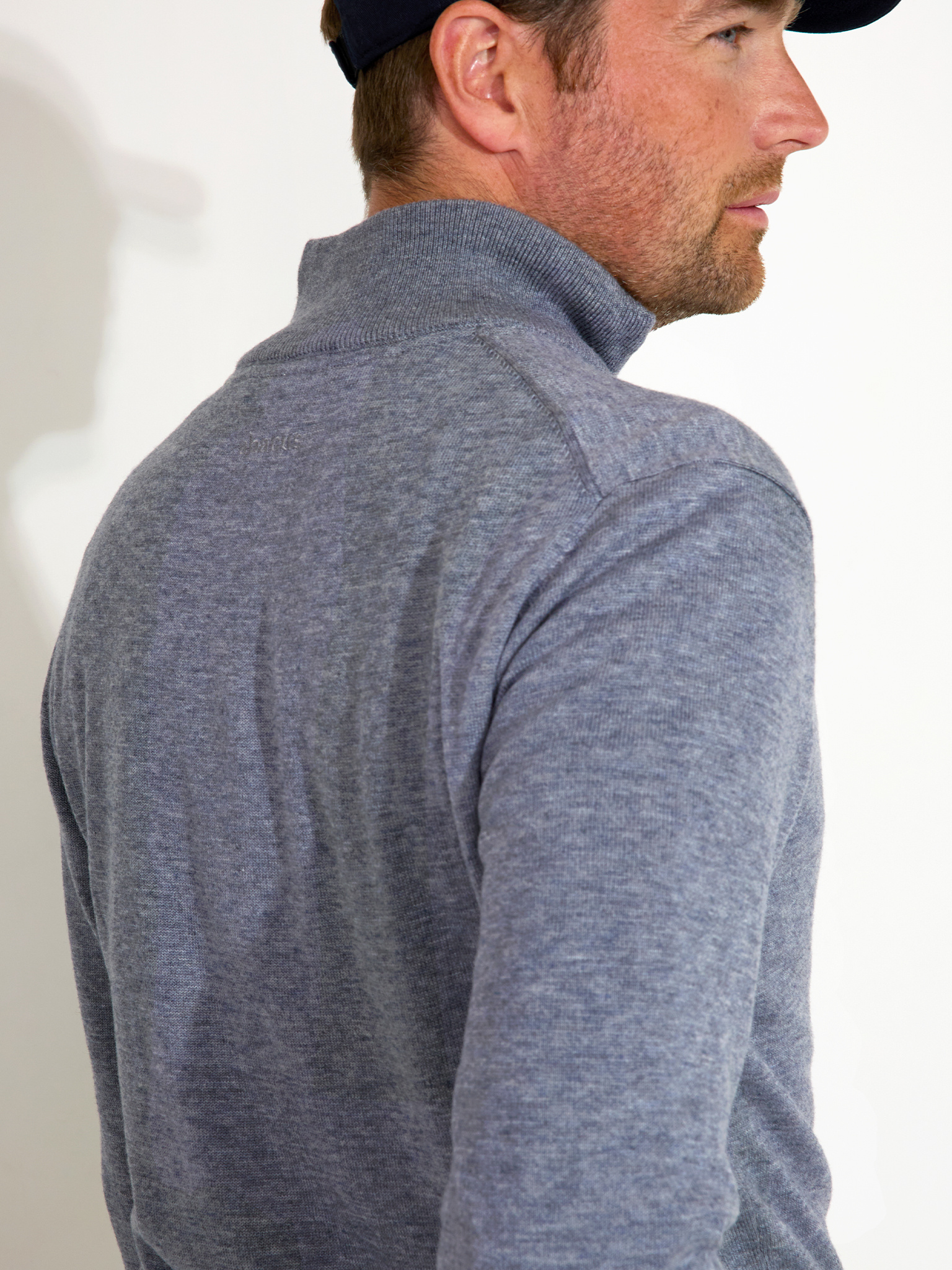 Mens Liffin knitted windstopper - greymelange