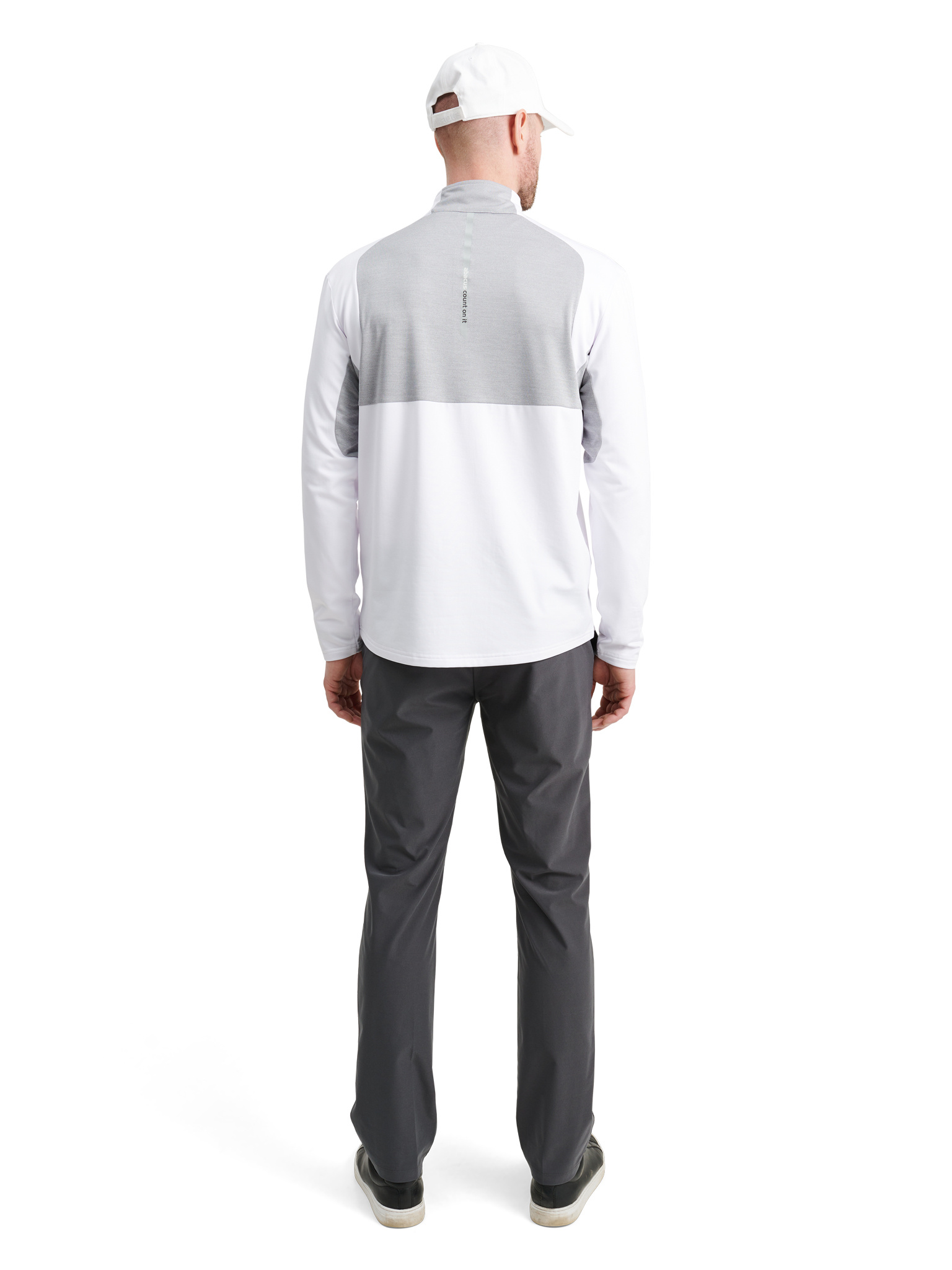 Mens Sherwood halfzip fleece - white