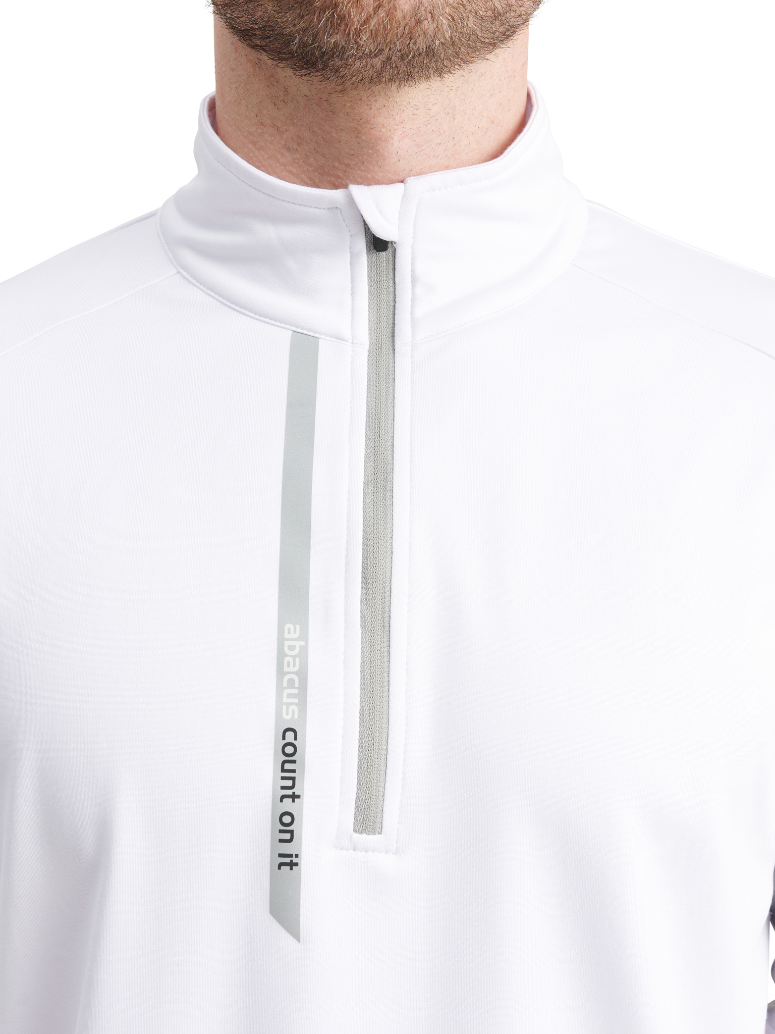 Mens Sherwood halfzip fleece - white