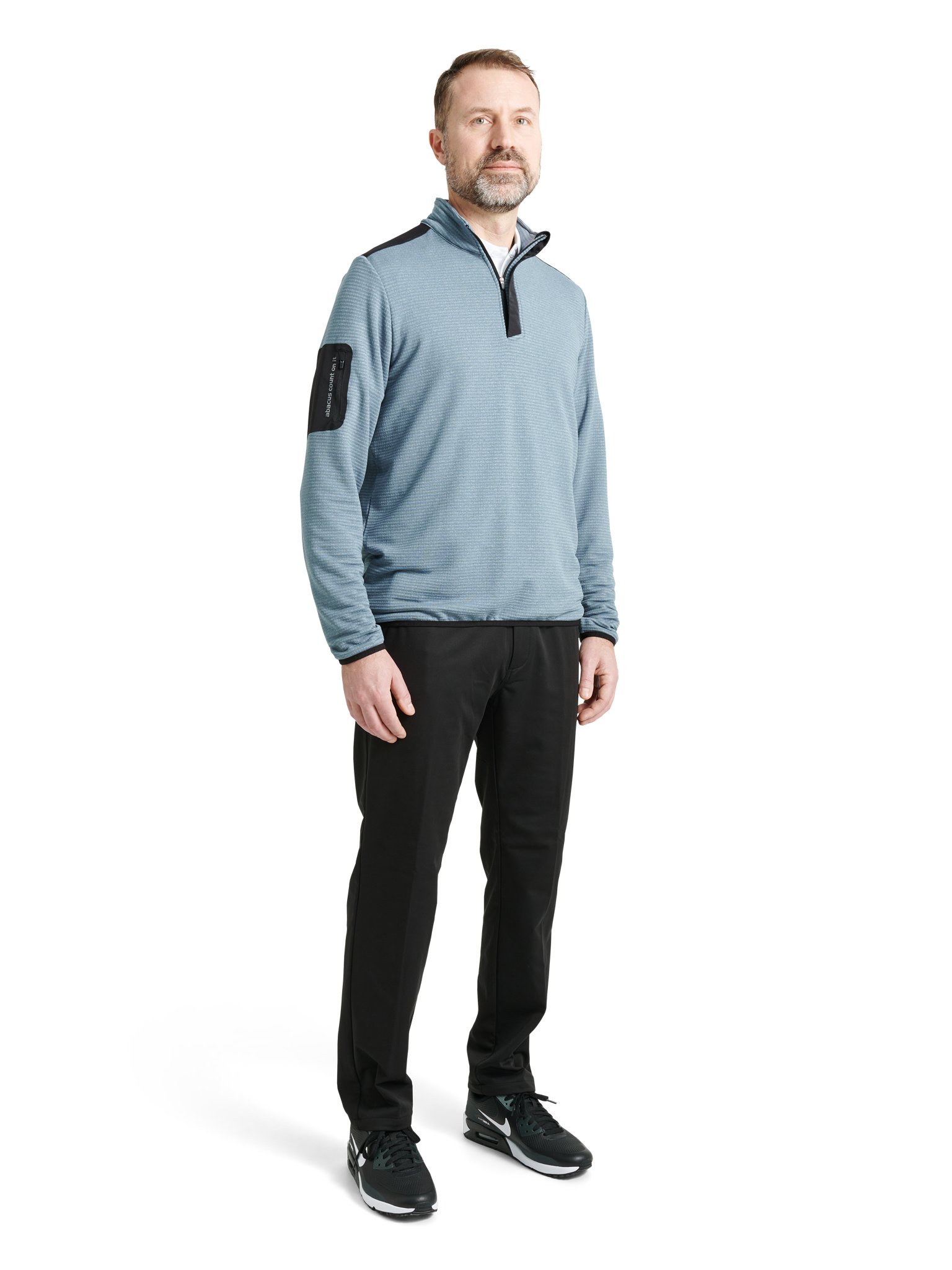Mens Bangor midlayer - dusty blue