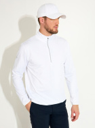 Mens Cradoc halfzip fleece - white Mens Cradoc halfzip fleece - white