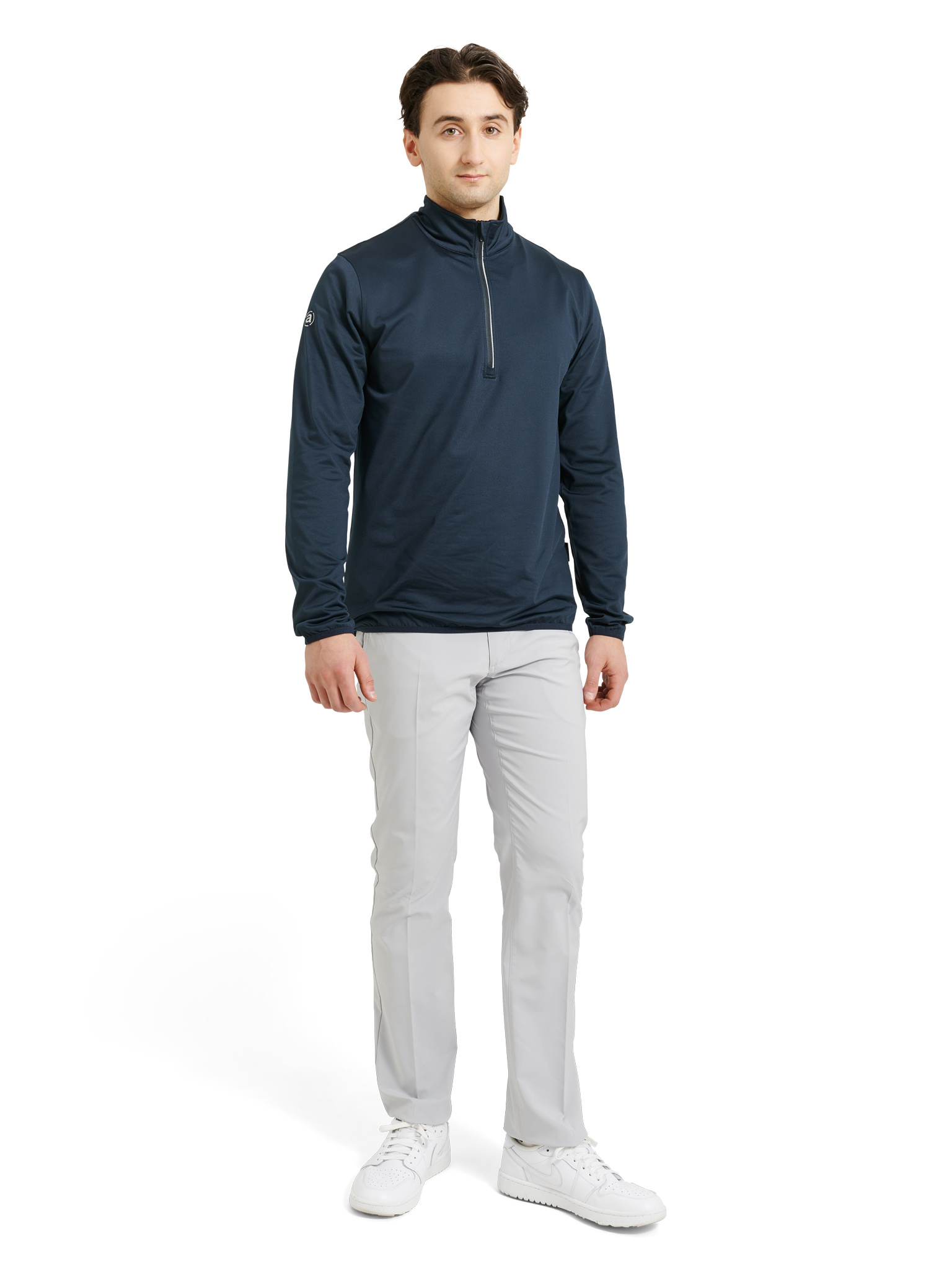 Mens Cradoc halfzip fleece - navy