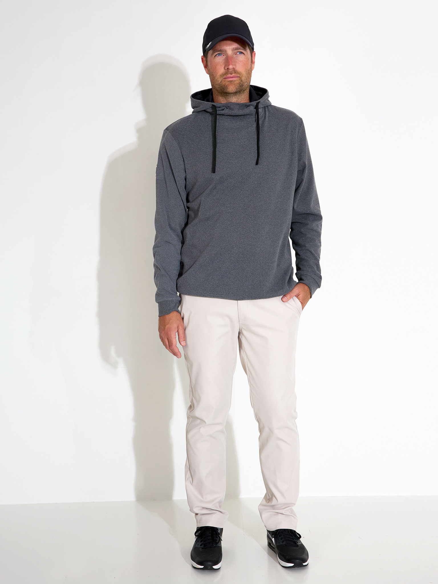 Mens Banff hoodie - dk.greymelange