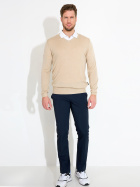 Mens Liffin V-neck pullover - sandshell Mens Liffin V-neck pullover - sandshell