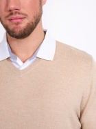 Mens Liffin V-neck pullover - sandshell Mens Liffin V-neck pullover - sandshell