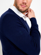 Mens Liffin V-neck pullover - navy Mens Liffin V-neck pullover - navy