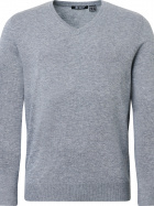Mens Liffin V-neck pullover - greymelange Mens Liffin V-neck pullover - greymelange