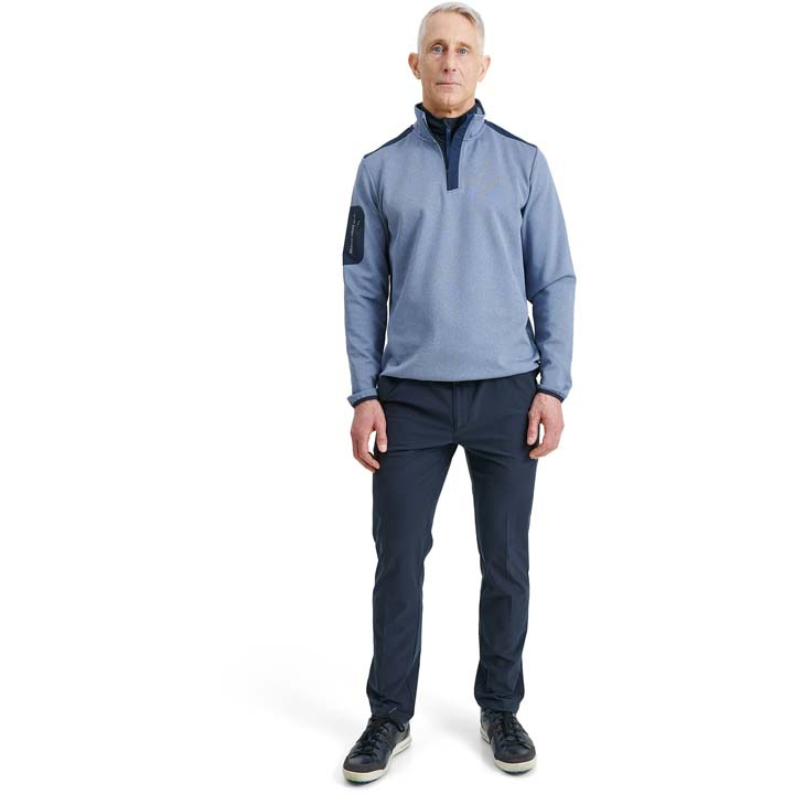 Mens Scramble halfzip - blue